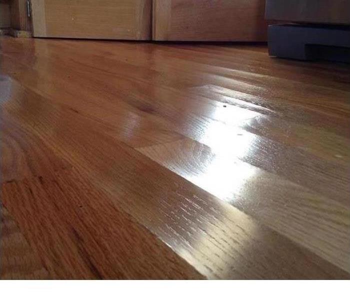 Wood floor with cupping 